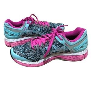 ASICS Sneakers Sz 8 T5A6N Gel Kayano 22 Blue Pink Women’s Running Shoes